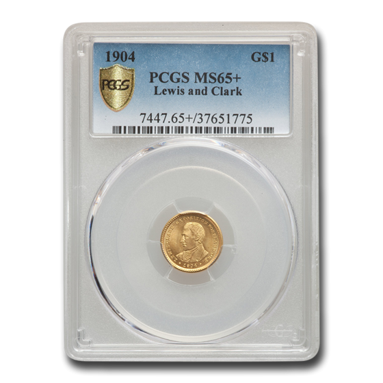 1904 Gold $1.00 Lewis & Clark Commemorative MS-65+ PCGS 1904 Gold $1.00 Lewis & Clark Commemorative MS-65+ PCGS